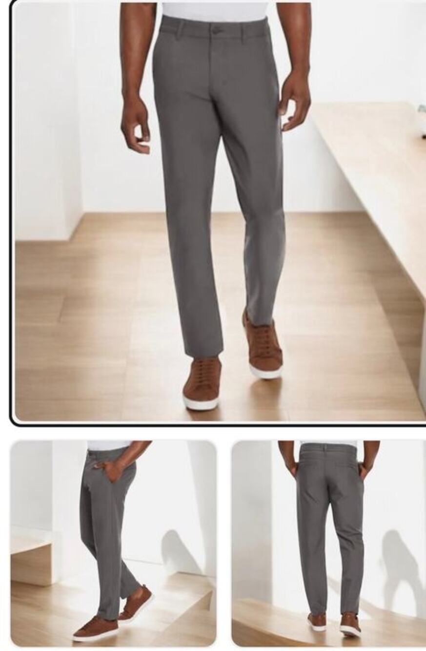 Marc New York New Men's Commuter Performance Pants Slim Fit Gray 38x29